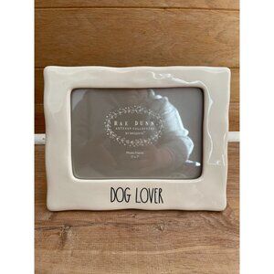 VHTF NWT Rae Dunn 5x7 "Dog Lover" Ceramic Photo Frame By Magenta